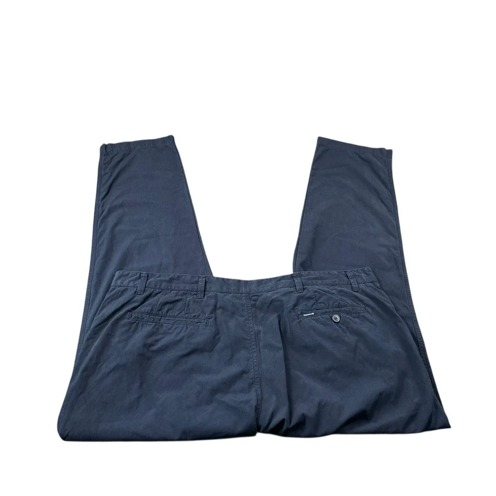 Barbour Blue Cotton Mens Chino Flat Front Pant 42x32 MTR0637NY91
